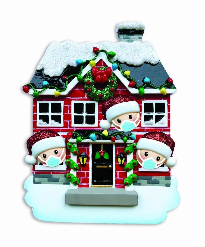 2021 The Year We Quarantined at Home Family Personalized Ornament -2021 Personalized Family Christmas Ornament - 2021 Quarantine Ornament