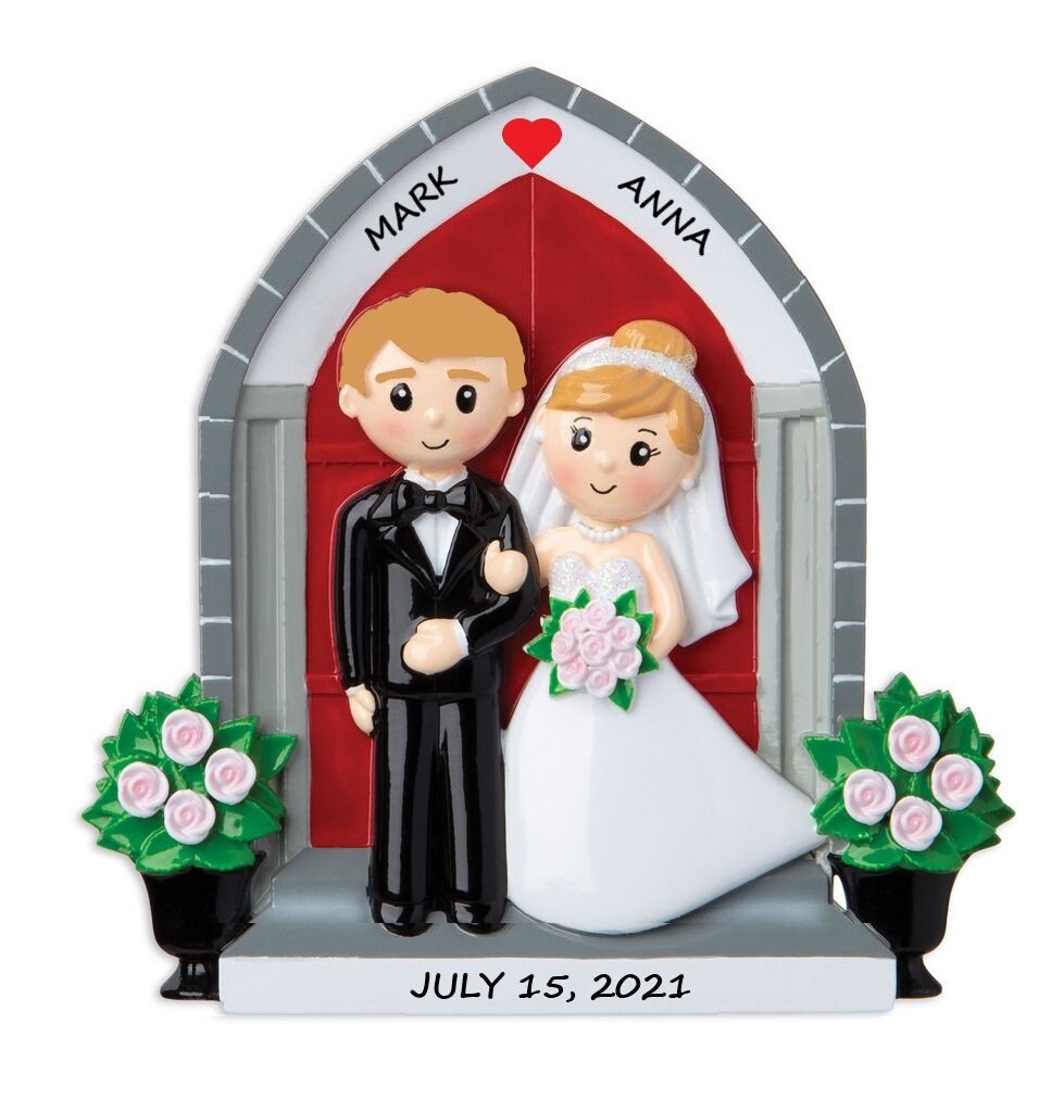 First Christmas Married Ornament, Couple Ornament,Personalized 2023 Ornament, Wedding Gift Keepsake, Custom Married Christmas Ornament Gift