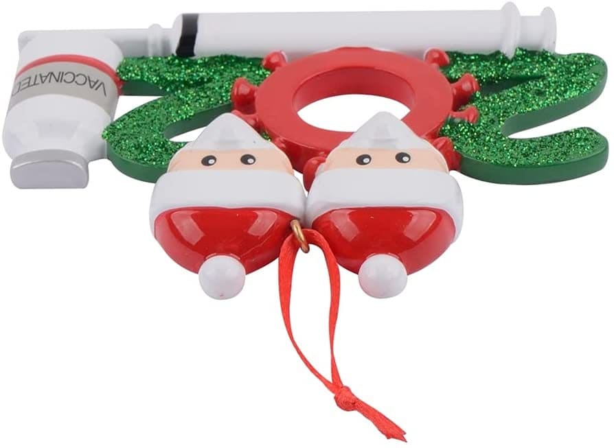 2021 Family Vaccine Personalize Christmas Ornament, Vaccinated Personalized Mask Christmas Ornament, 2021 Christmas Gifts Home Tree Decor