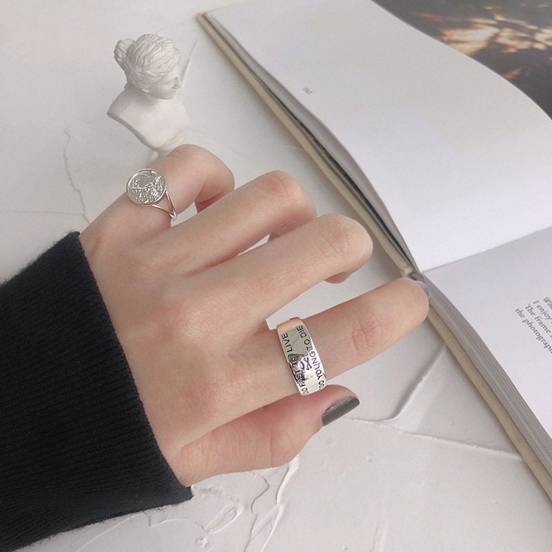 18K Gold Vermeil Tiny Roman Coin Ring, Signet Ring, Dainty Ring, Caesar Intaglio Roman Coin Ring, Midi Ring, Solitaire Ring, Gift for Mom