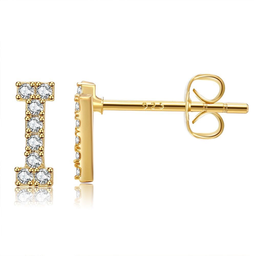 Alphabet Stud initial Earring