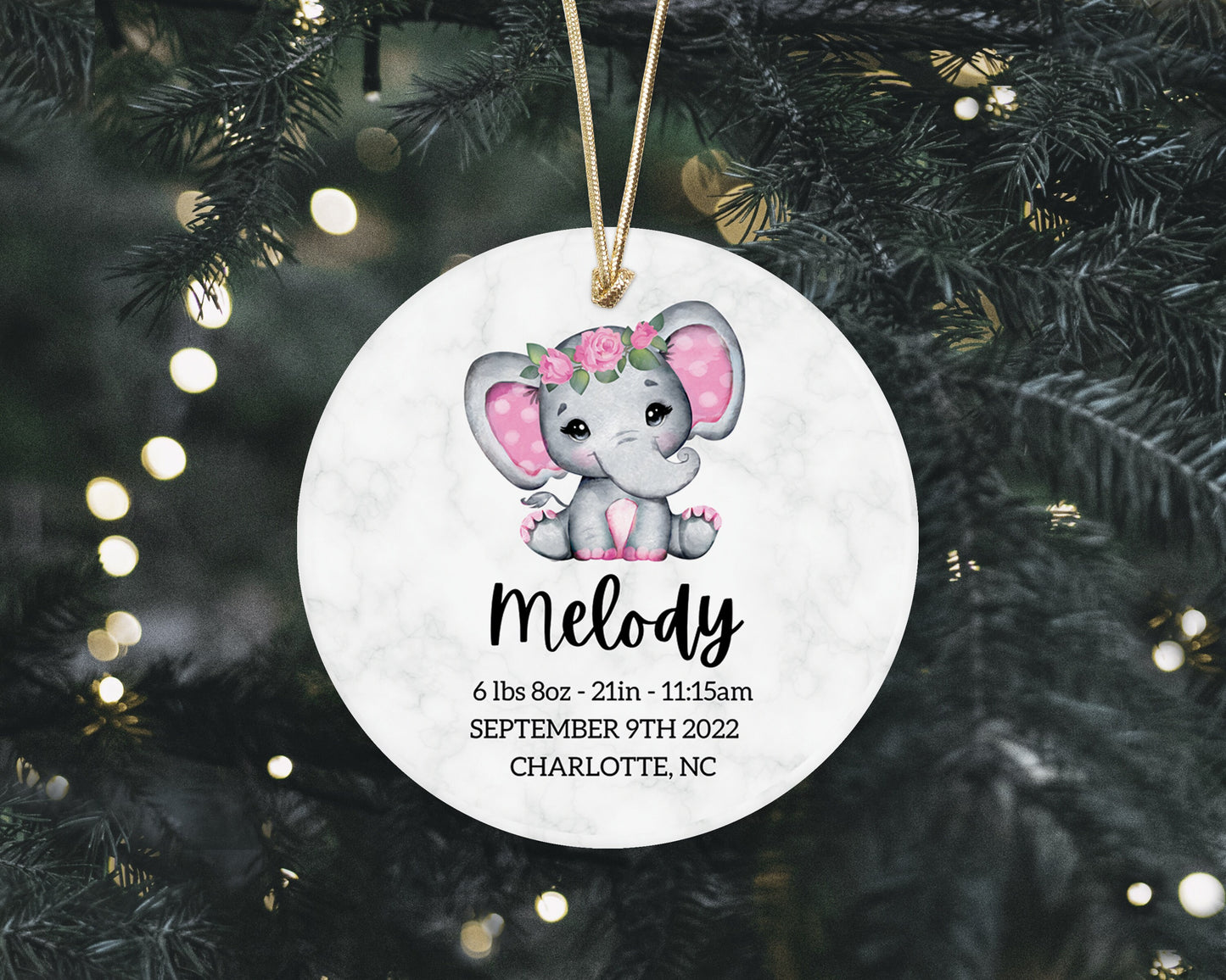 Baby's First Christmas Ornament - Baby Stats First Christmas Ornament - Custom Baby Ceramic Ornament 2023 -Personalized New Baby Ornament