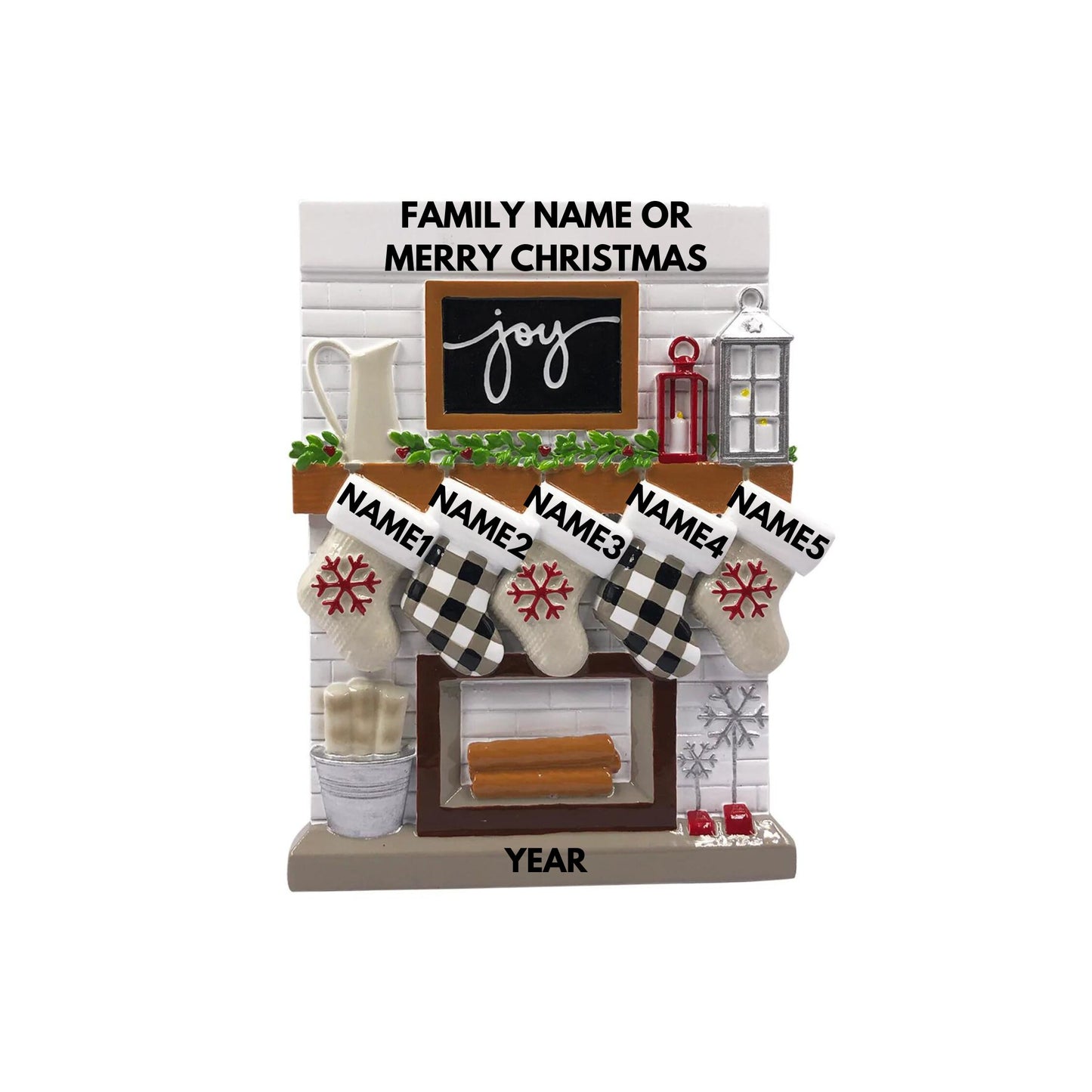 Christmas Family Ornaments 2024 - Family Christmas Ornament Personalized 2024 - Ornament for Christmas Family of 2 3 4 5 6