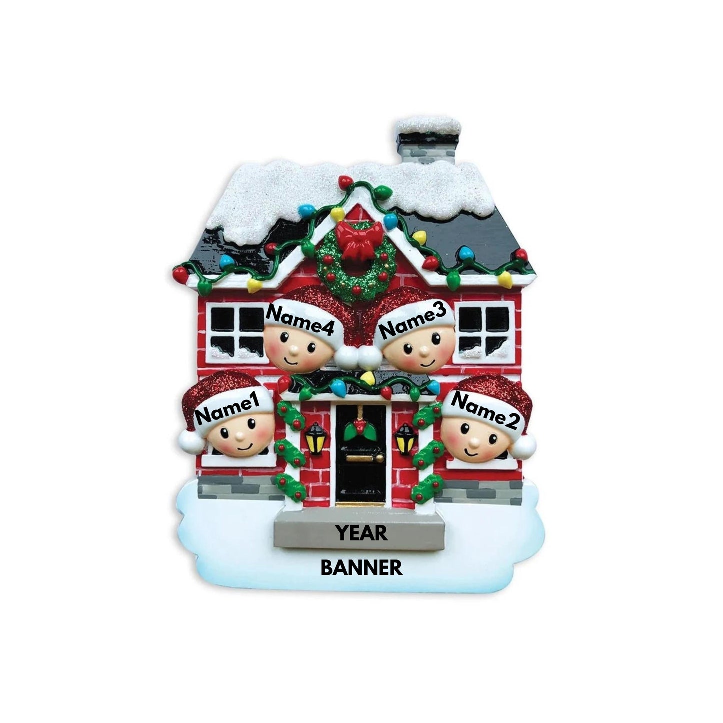 2024 Christmas Ornament - Family of New Home Personalized Ornament - Personalized Christmas Ornament - Family House Christmas Ornament-2024