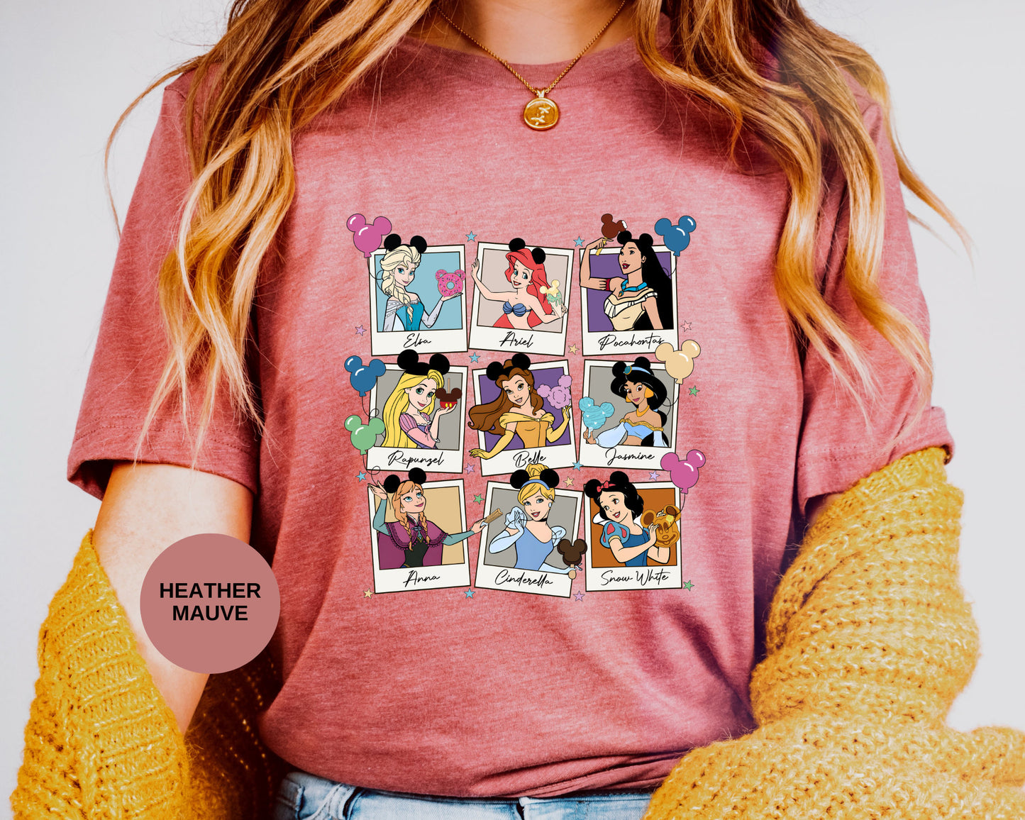 Retro Disney Princess Polaroid Girls Shirt, Disney Family Vacation Shirt, Disney Birthday Shirt, Custom Disney Princess  Shirt