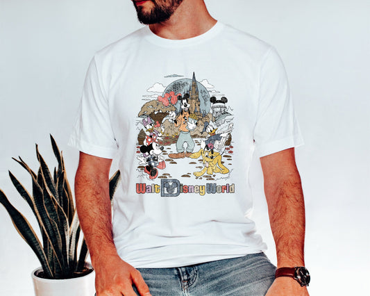 Retro Walt Disney World Shirt,Vintage Disneyworld Shirt,Mickey And Friends Shirt,Disney Trip Shirt,Disney Family Shirt,Disney Shirts