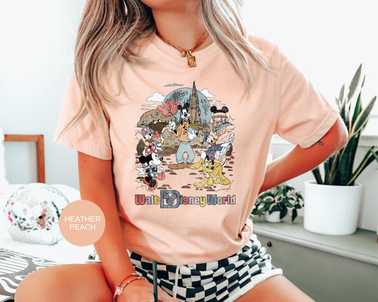 Retro Walt Disney World Shirt,Vintage Disneyworld Shirt,Mickey And Friends Shirt,Disney Trip Shirt,Disney Family Shirt,Disney Shirts