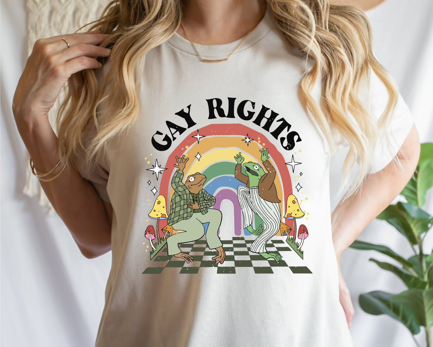 Retro Frog & Toad Pride Shirt: LGBTQ+ Gay Rights T-Shirt