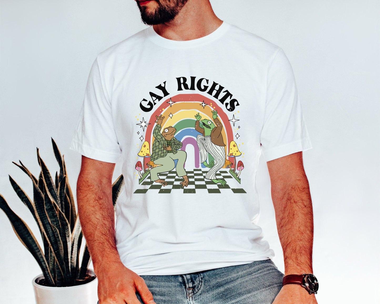 Retro Frog & Toad Pride Shirt: LGBTQ+ Gay Rights T-Shirt