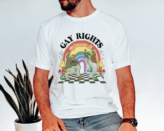 Retro Frog & Toad Pride Shirt: LGBTQ+ Gay Rights T-Shirt