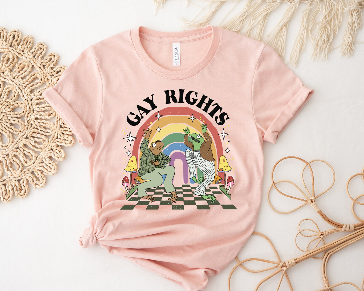 Retro Frog & Toad Pride Shirt: LGBTQ+ Gay Rights T-Shirt