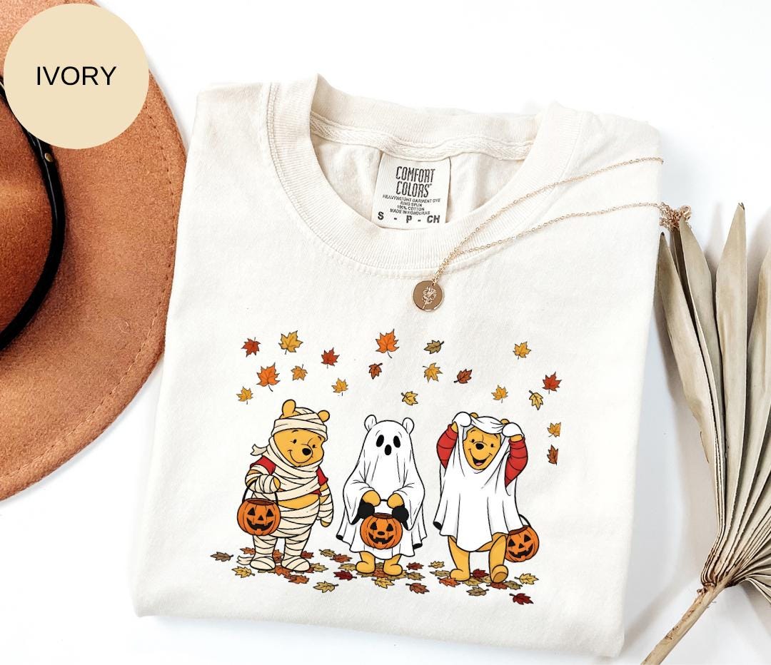 Winnie the Pooh Halloween Comfort Colors T-shirt,Fall Graphic Tee,Trick or Treat Shirt,Halloween Shirt, Funny Halloween Shirt