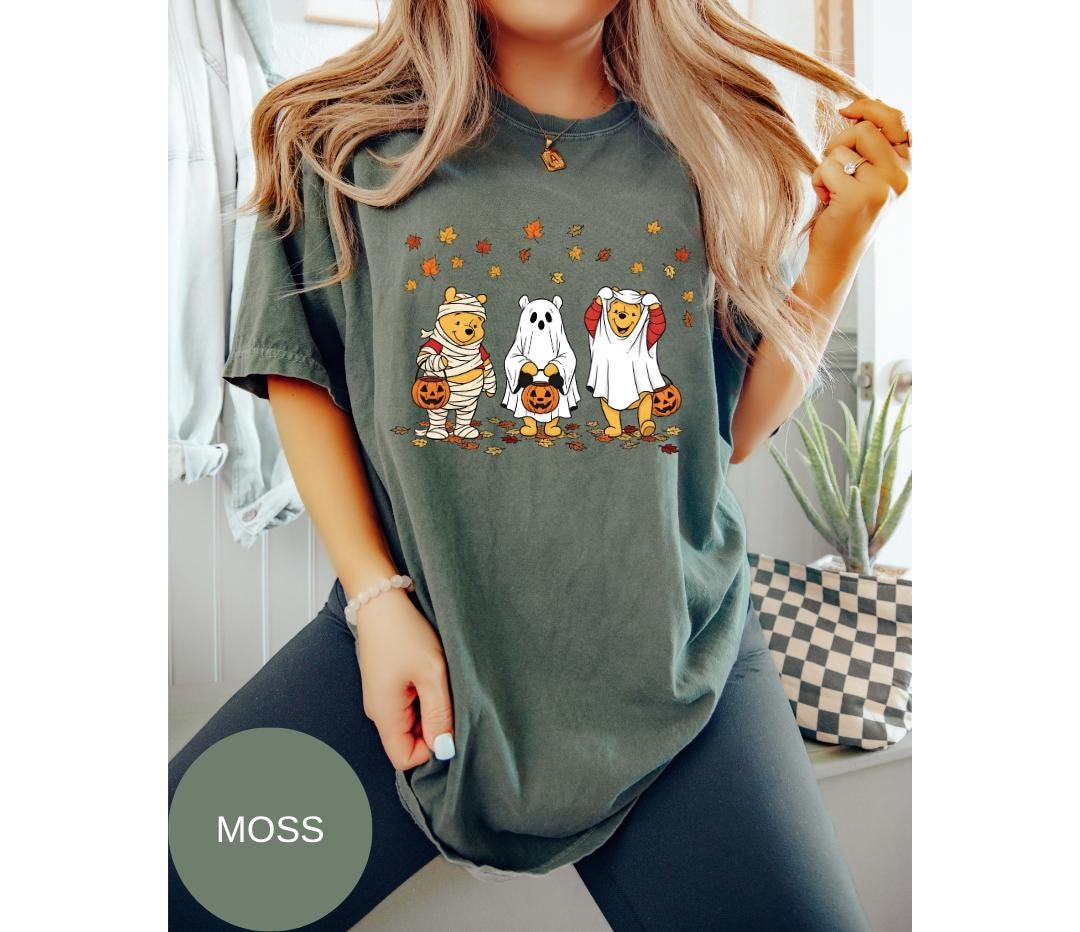 Winnie the Pooh Halloween Comfort Colors T-shirt,Fall Graphic Tee,Trick or Treat Shirt,Halloween Shirt, Funny Halloween Shirt