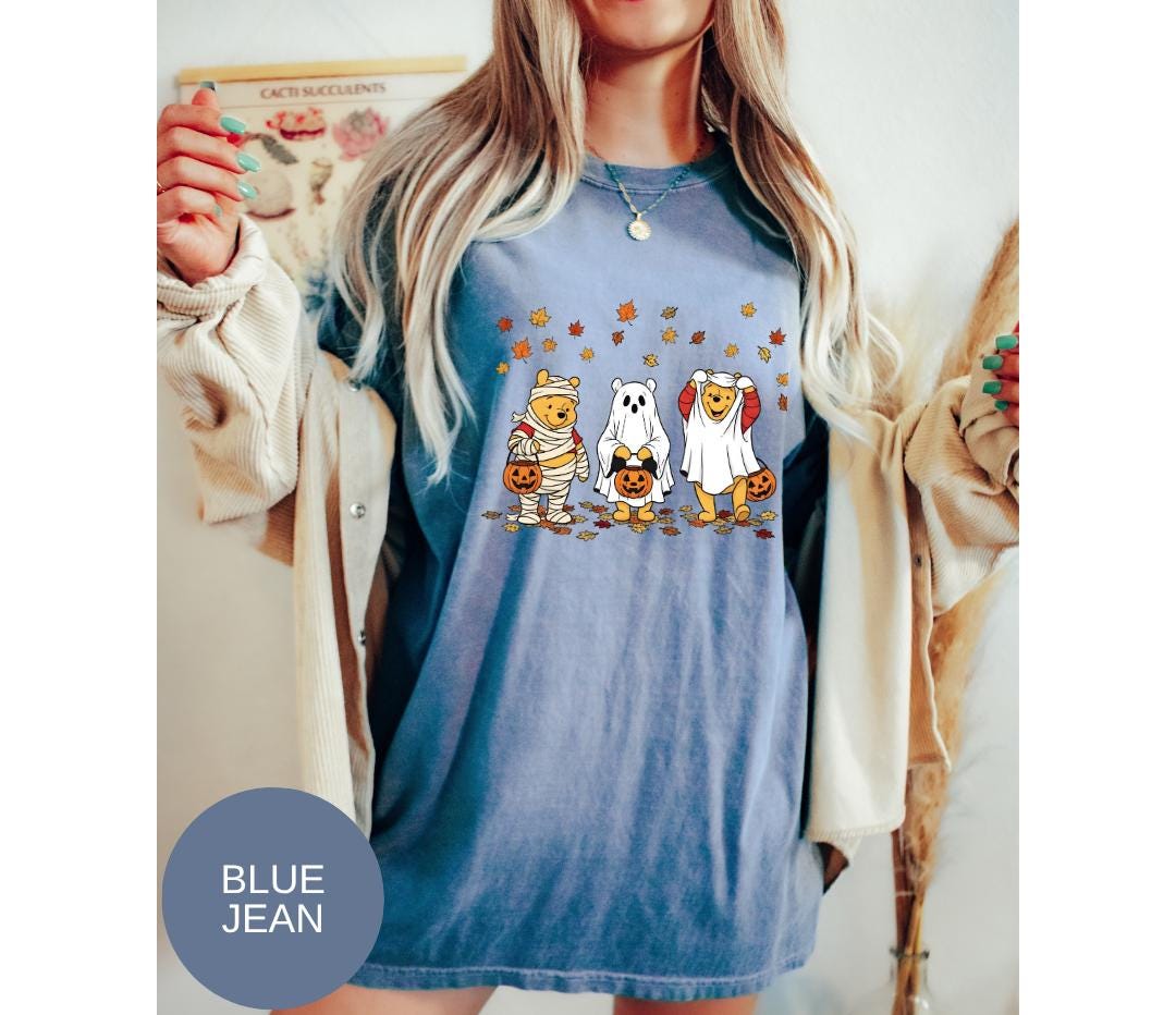 Winnie the Pooh Halloween Comfort Colors T-shirt,Fall Graphic Tee,Trick or Treat Shirt,Halloween Shirt, Funny Halloween Shirt