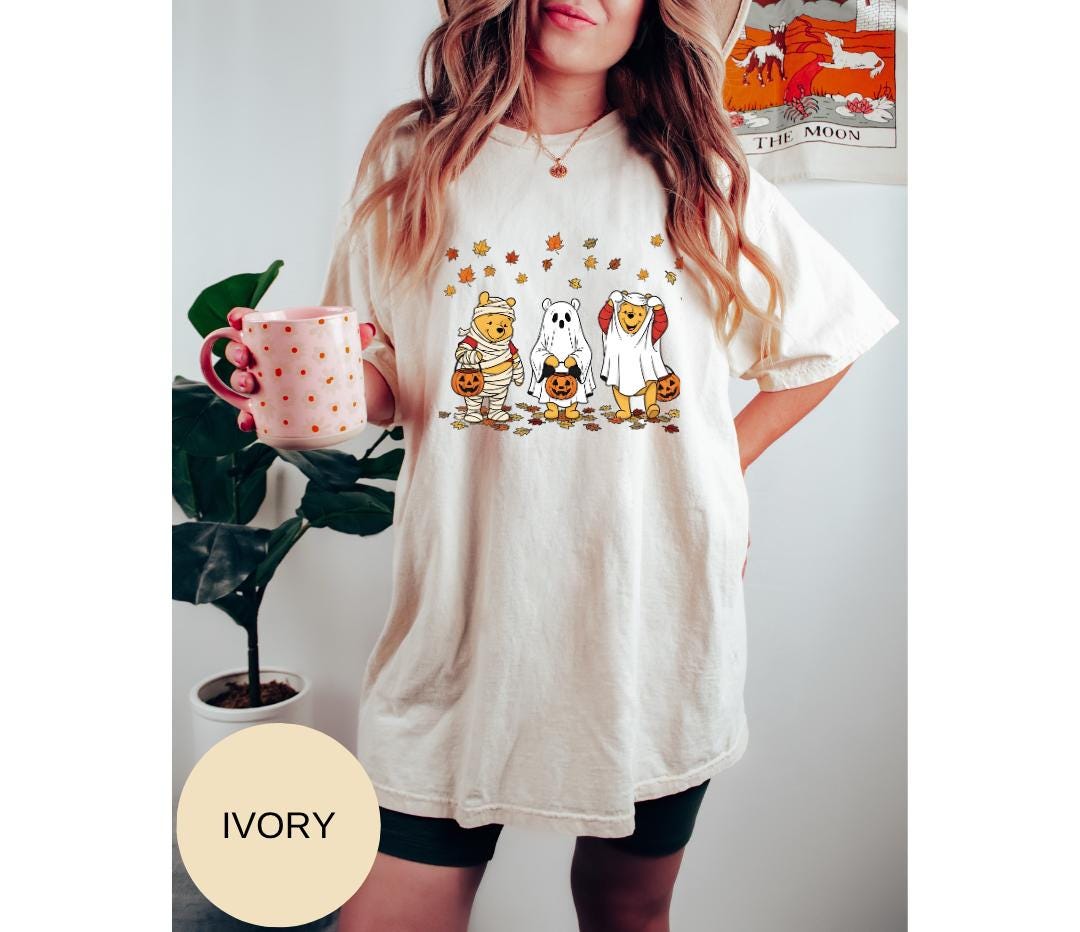 Winnie the Pooh Halloween Comfort Colors T-shirt,Fall Graphic Tee,Trick or Treat Shirt,Halloween Shirt, Funny Halloween Shirt
