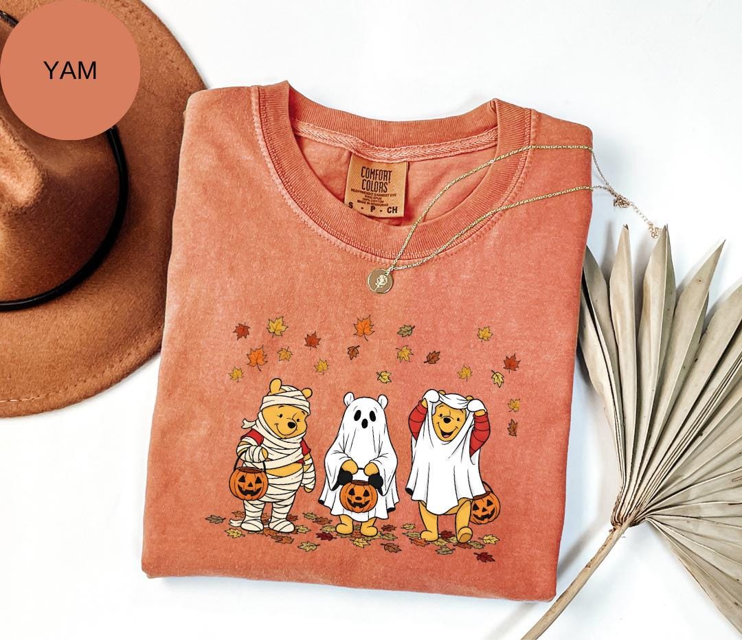 Winnie the Pooh Halloween Comfort Colors T-shirt,Fall Graphic Tee,Trick or Treat Shirt,Halloween Shirt, Funny Halloween Shirt