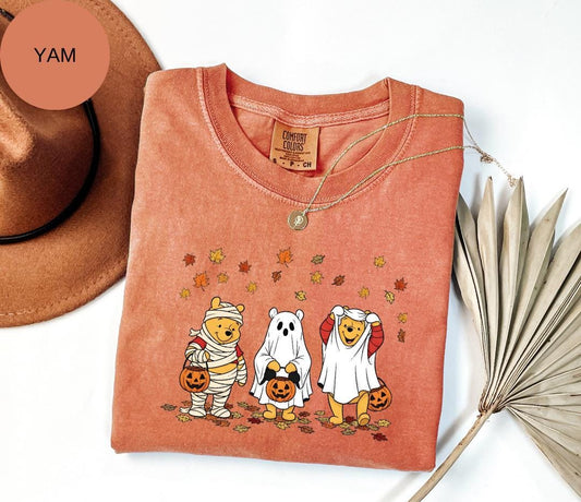 Winnie the Pooh Halloween Comfort Colors T-shirt,Fall Graphic Tee,Trick or Treat Shirt,Halloween Shirt, Funny Halloween Shirt