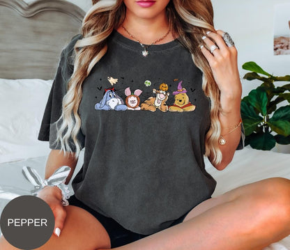 Comfort Colors® Winnie the Pooh Halloween Shirt  | Cute Fall T-Shirt | Eeyore Piglet Tigger Pooh Halloween Graphic Tee