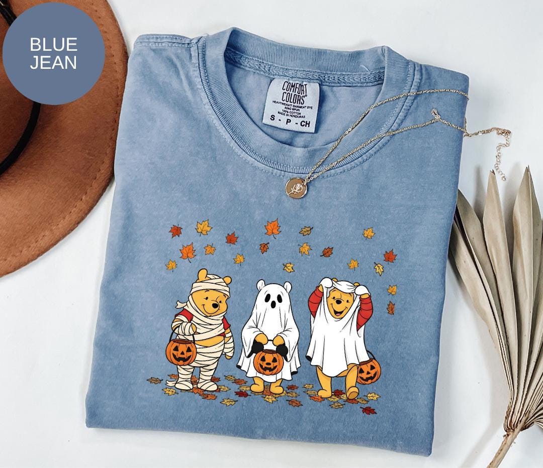 Winnie the Pooh Halloween Comfort Colors T-shirt,Fall Graphic Tee,Trick or Treat Shirt,Halloween Shirt, Funny Halloween Shirt