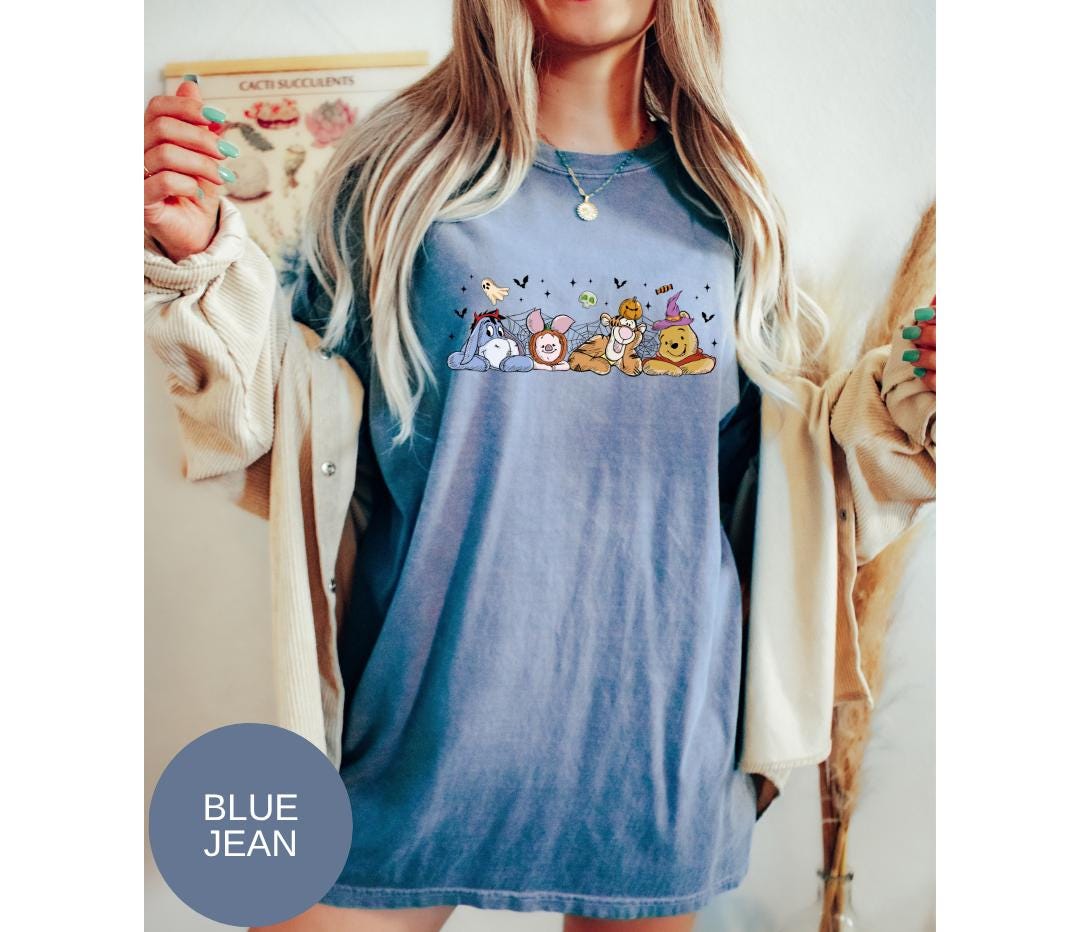 Comfort Colors® Winnie the Pooh Halloween Shirt  | Cute Fall T-Shirt | Eeyore Piglet Tigger Pooh Halloween Graphic Tee