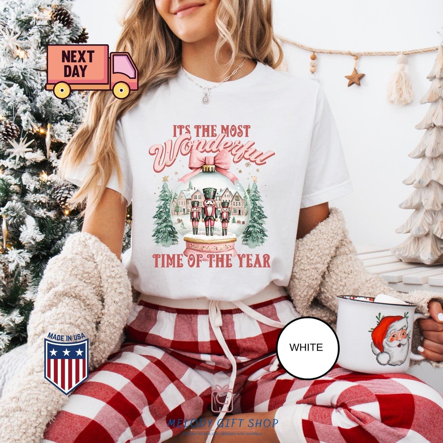 Christmas Time Shirt,It's The Most Wonderful Time Shirt,Christmas Sweatshirt,Christmas Shirt,Christmas Sweatshirt with Snow Globe