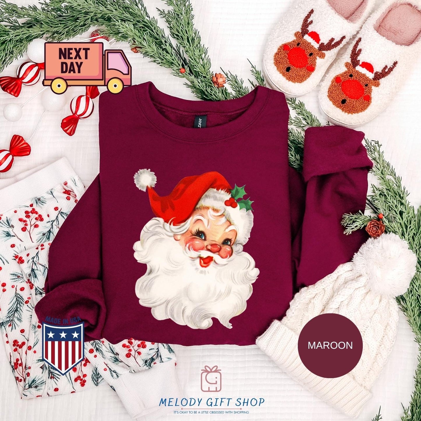 Christmas Santa Shirt, Claus Sweatshirt, Christmas T-Shirts Sweatshirts