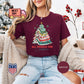 All Booked for Christmas Shirt, Book Lover Xmas Tee, Funny Holiday Reading TShirt, Cozy Bookworm Gift, Cute Christmas Tree Book Shirt