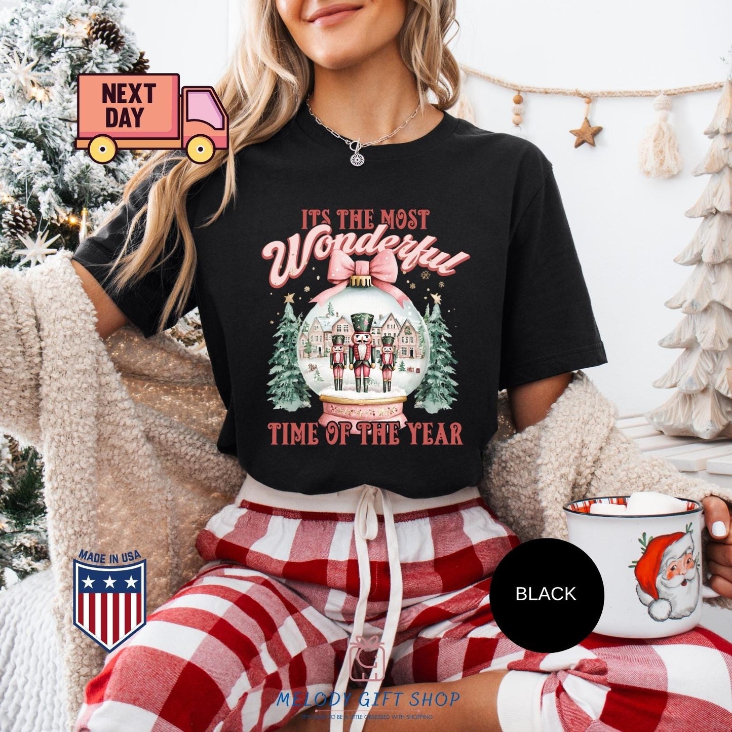 Christmas Time Shirt,It's The Most Wonderful Time Shirt,Christmas Sweatshirt,Christmas Shirt,Christmas Sweatshirt with Snow Globe