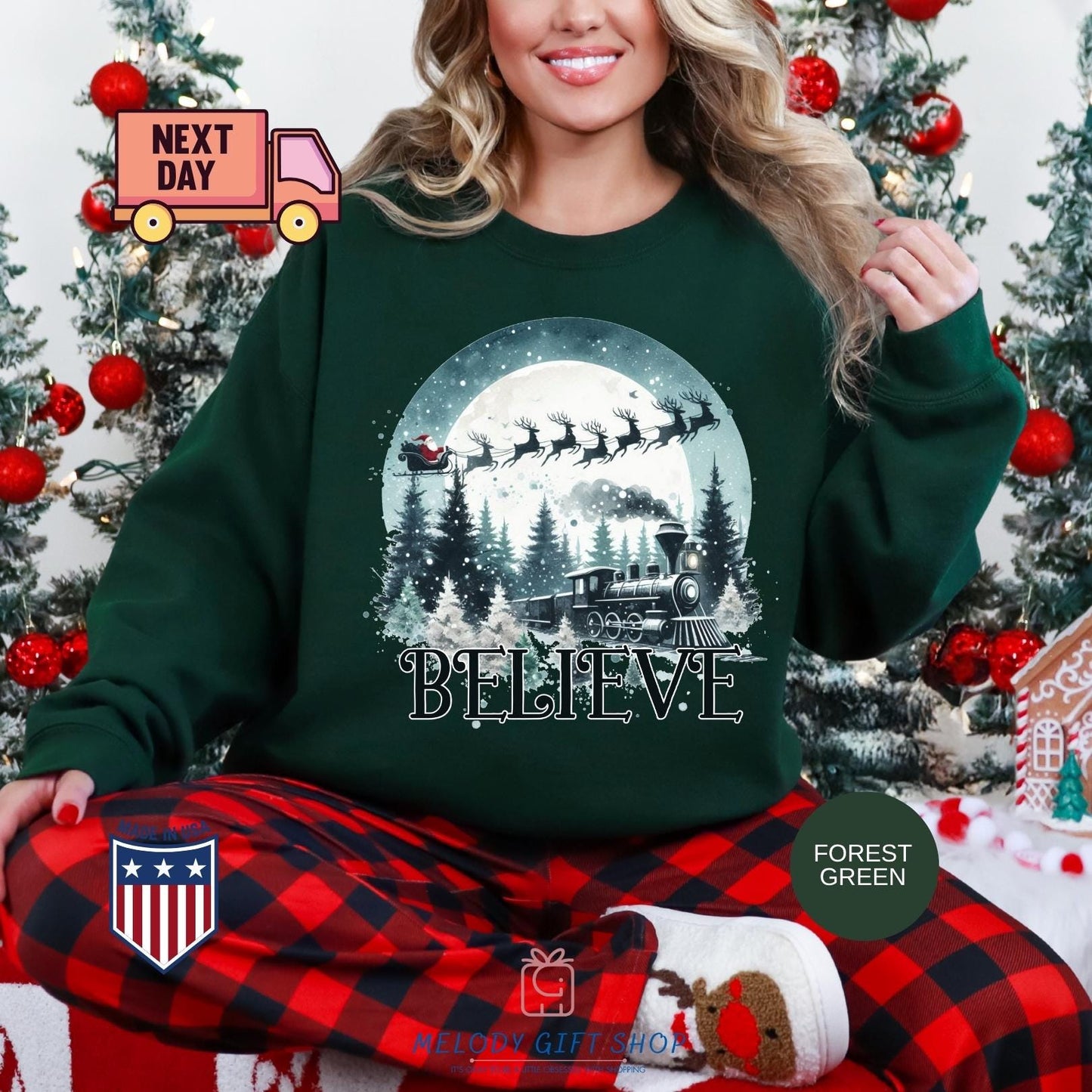 Believe Train Christmas Shirt,Christmas Tee,Polar Express Tshirt, Christmas Spirit Sweatshirt