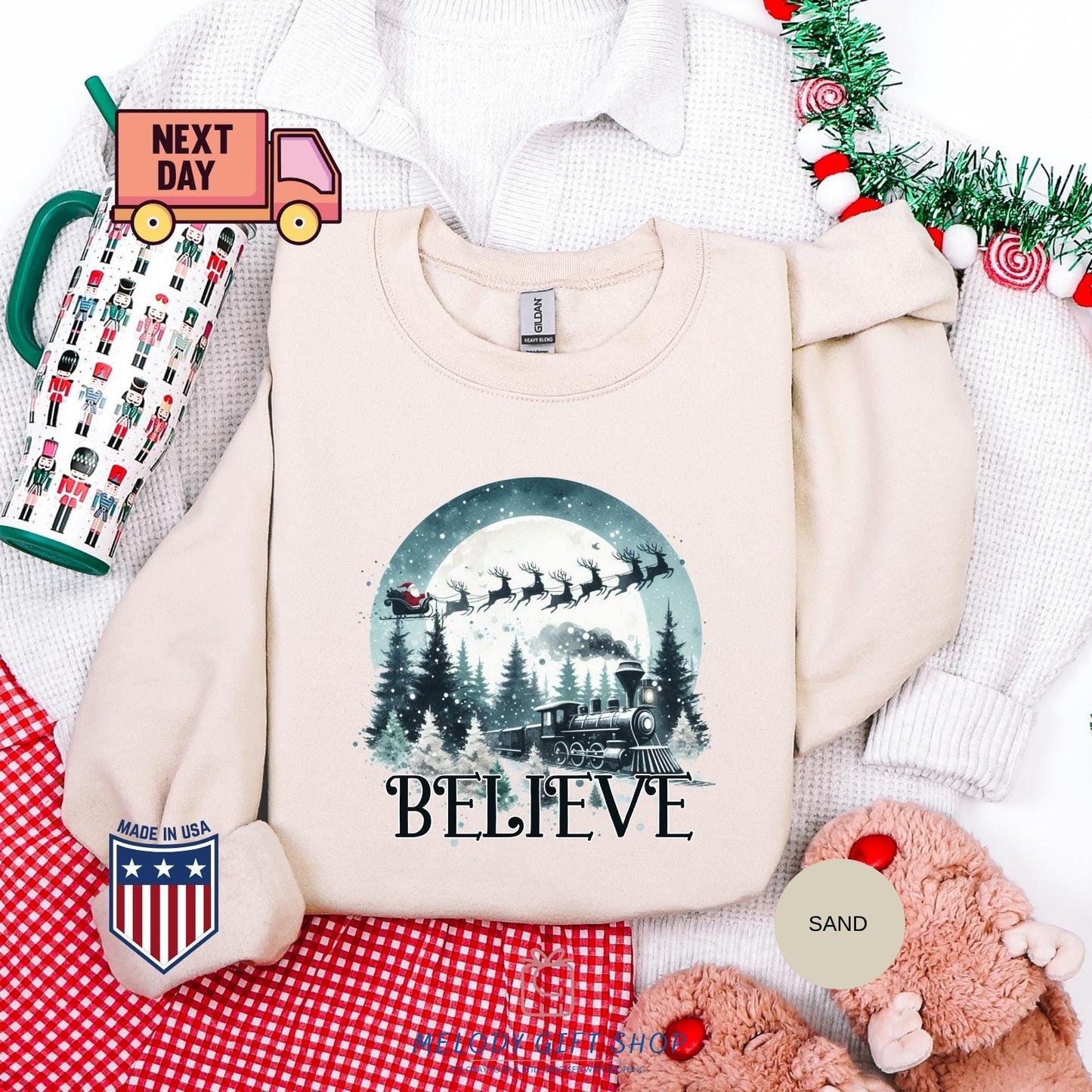 Believe Train Christmas Shirt,Christmas Tee,Polar Express Tshirt, Christmas Spirit Sweatshirt