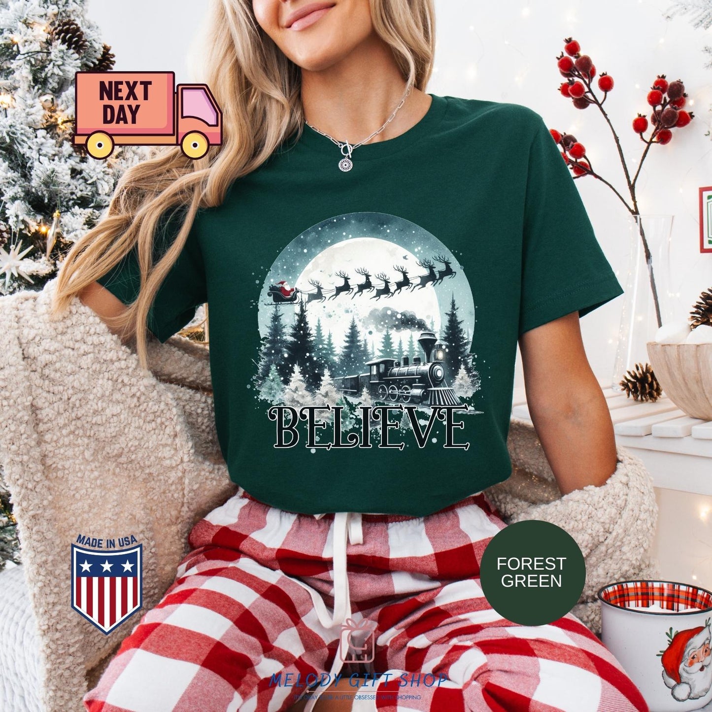 Believe Train Christmas Shirt,Christmas Tee,Polar Express Tshirt, Christmas Spirit Sweatshirt