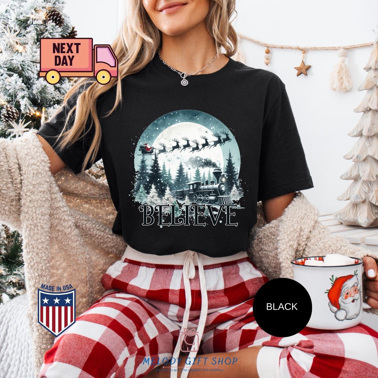 Believe Train Christmas Shirt,Christmas Tee,Polar Express Tshirt, Christmas Spirit Sweatshirt