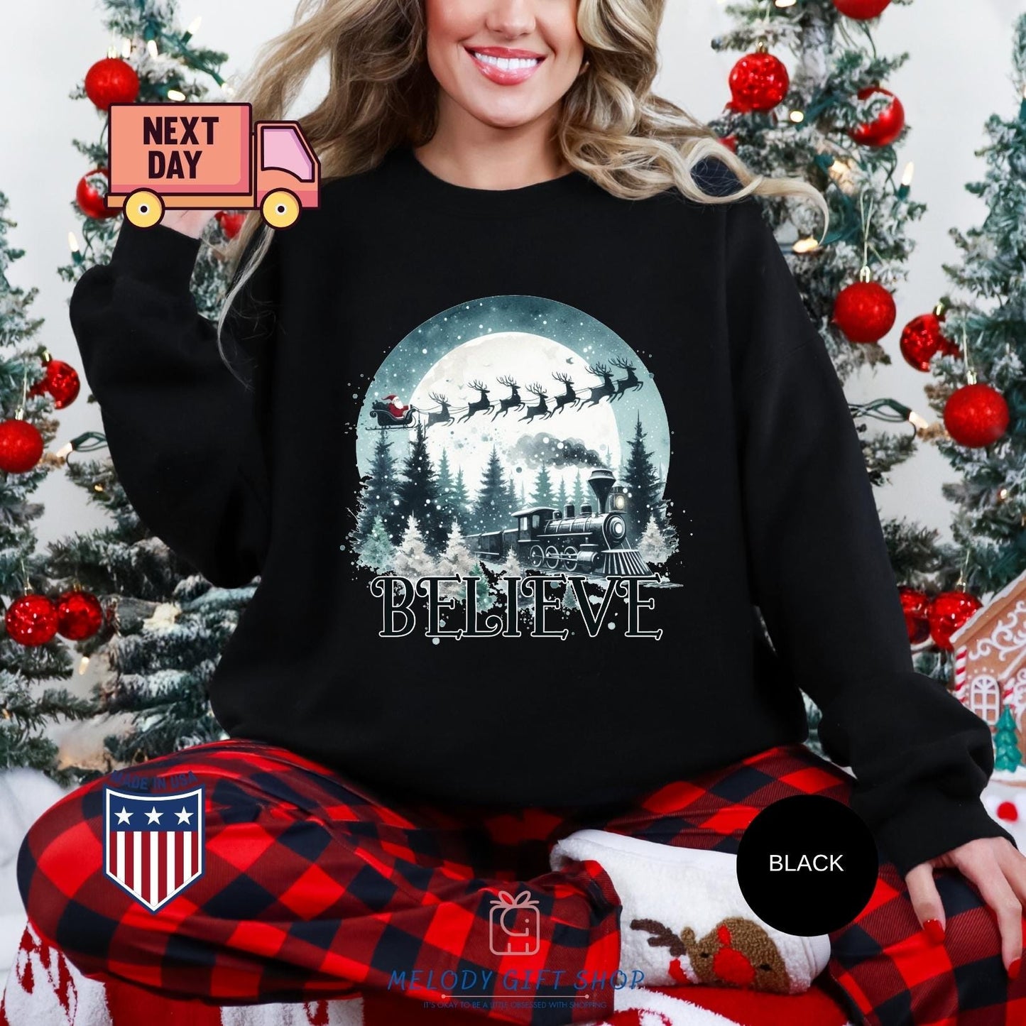 Believe Train Christmas Shirt,Christmas Tee,Polar Express Tshirt, Christmas Spirit Sweatshirt