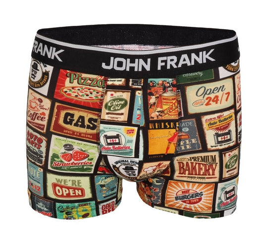 Vintage Stickers Boxer Brief with Ballpark Pouch - Men Boxer-Boxer- Gift for Men - Organic cotton mens boxer briefs - Mens underwear