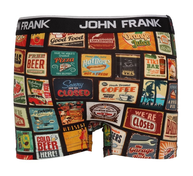 Vintage Stickers Boxer Brief with Ballpark Pouch - Men Boxer-Boxer- Gift for Men - Organic cotton mens boxer briefs - Mens underwear