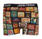 Vintage Stickers Boxer Brief with Ballpark Pouch - Men Boxer-Boxer- Gift for Men - Organic cotton mens boxer briefs - Mens underwear
