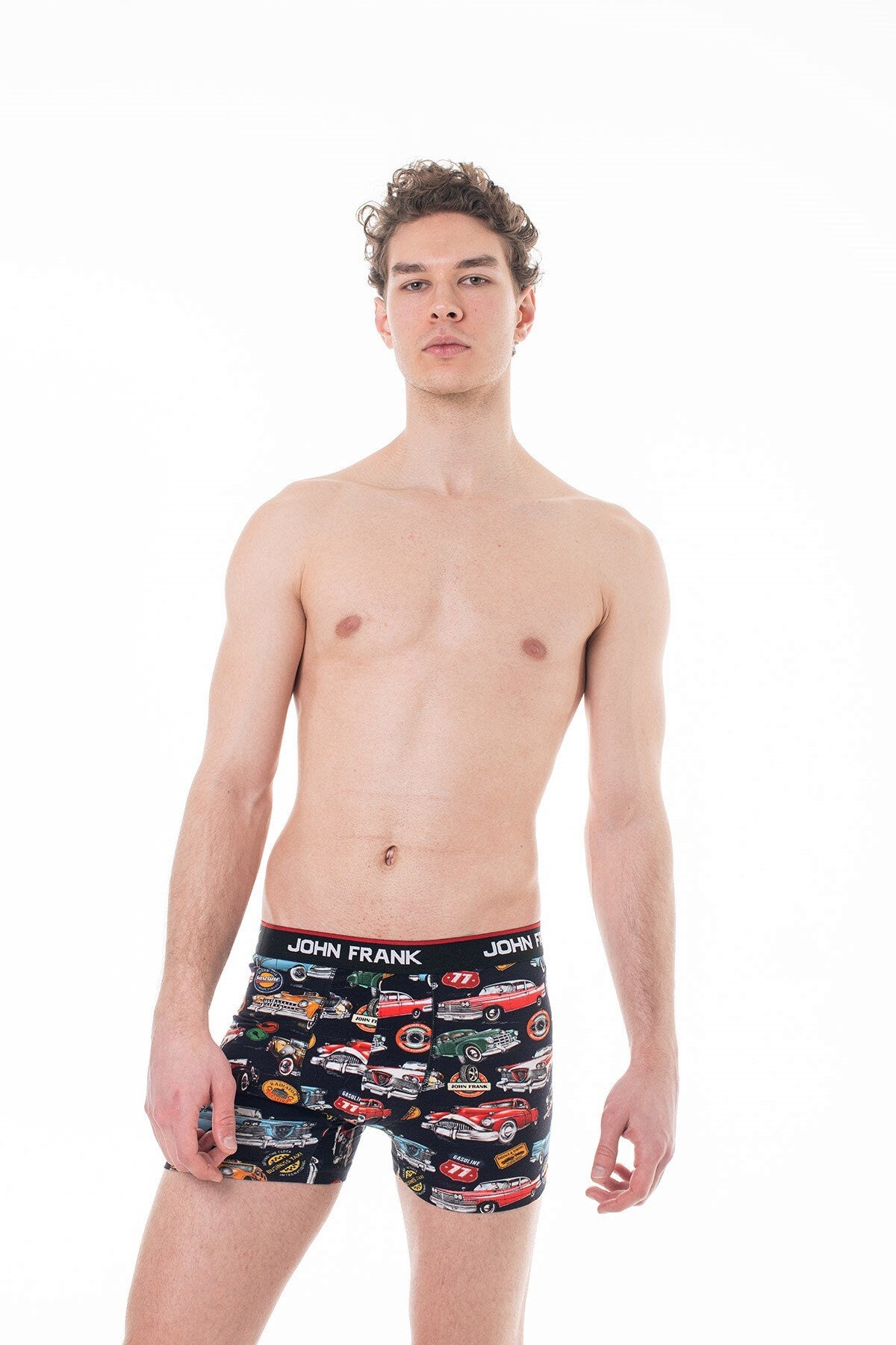 Retro Cars Boxer Brief with Ballpark Pouch - Men Boxer-Boxer- Gift for Men - Organic cotton mens boxer briefs - Mens underwear
