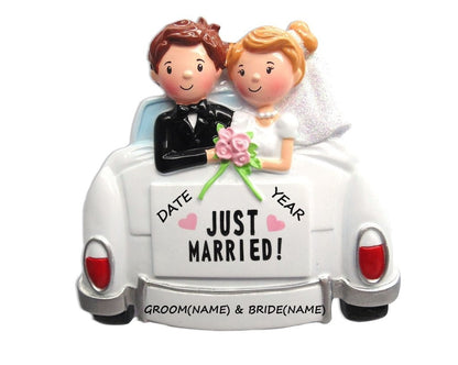 2024 Couple Wedding Personalized Christmas Ornament, Bride And Groom Ornament, Wedding Ornament, Couple Ornament, 2024 Newlywed Ornament