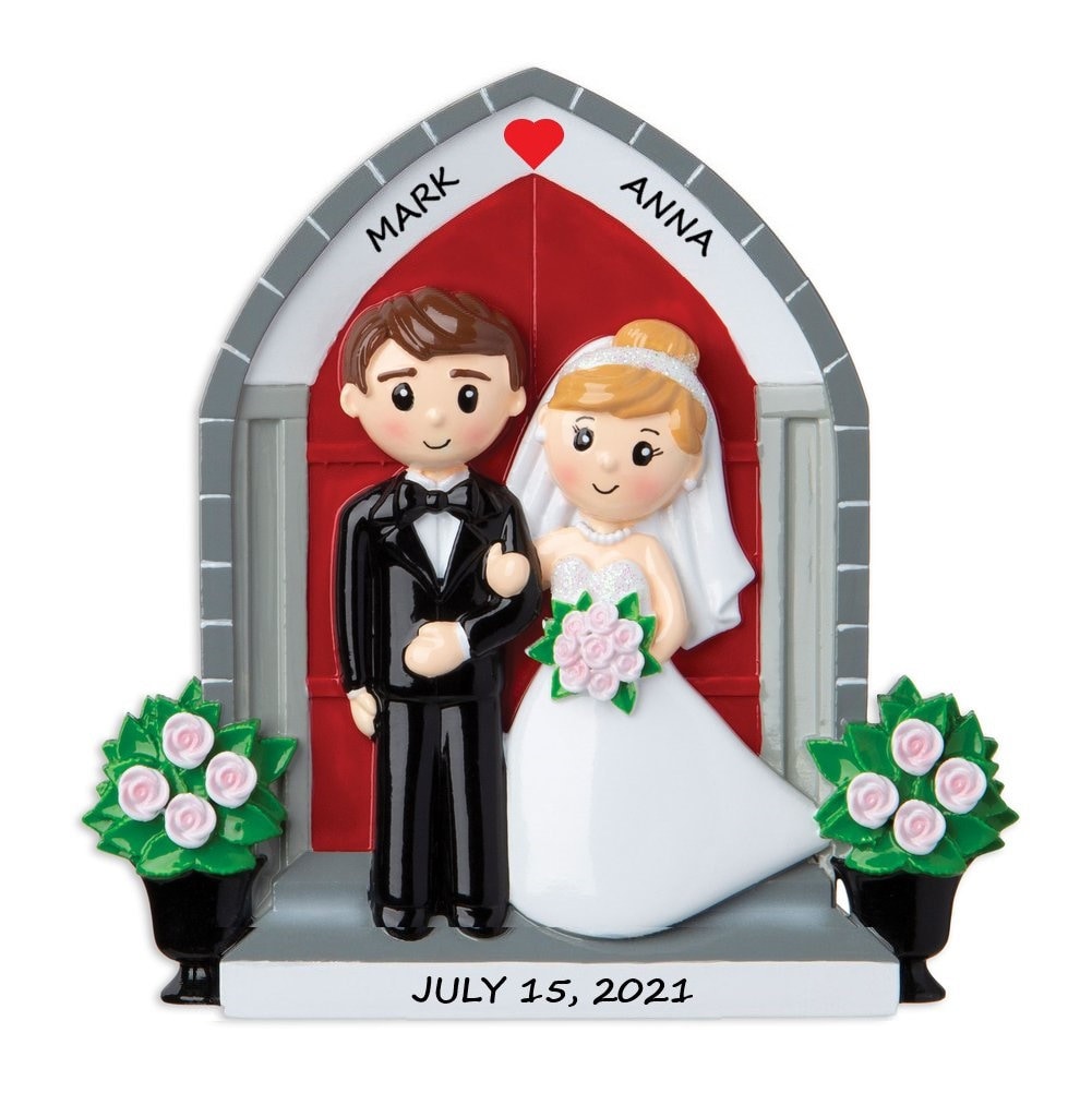 First Christmas Married Ornament, Couple Ornament,Personalized 2023 Ornament, Wedding Gift Keepsake, Custom Married Christmas Ornament Gift