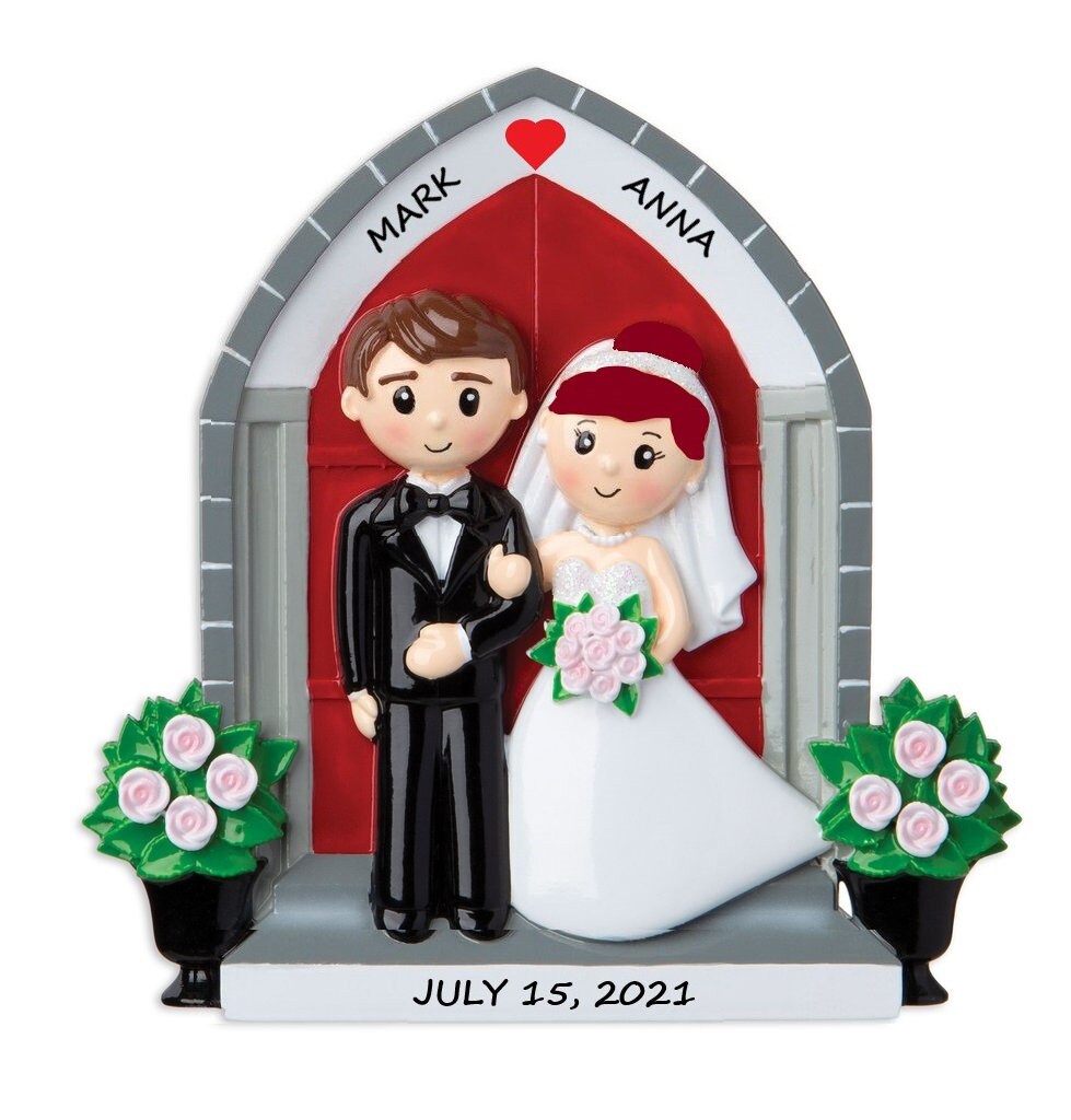 First Christmas Married Ornament, Couple Ornament,Personalized 2023 Ornament, Wedding Gift Keepsake, Custom Married Christmas Ornament Gift