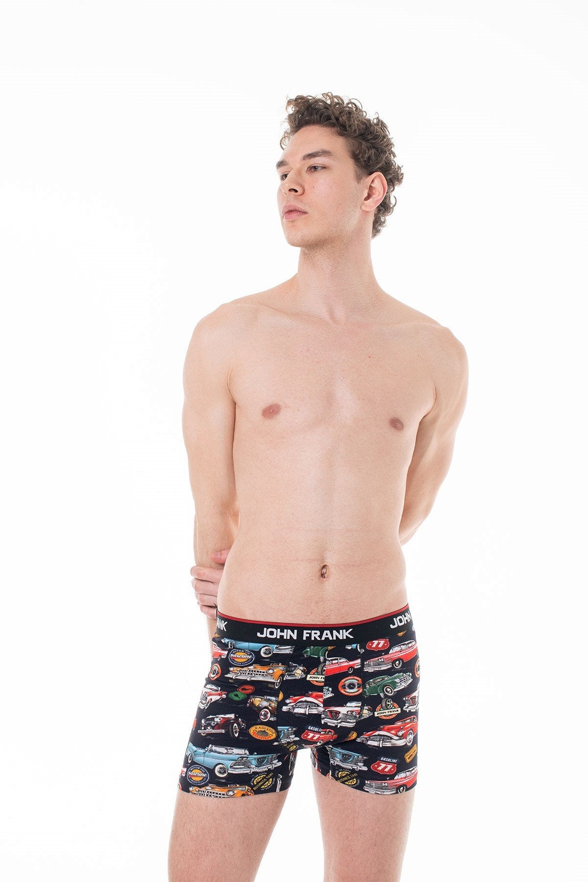 Retro Cars Boxer Brief with Ballpark Pouch - Men Boxer-Boxer- Gift for Men - Organic cotton mens boxer briefs - Mens underwear
