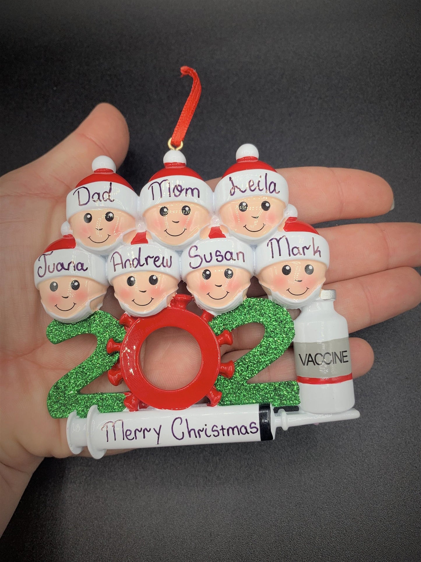 2021 Christmas Ornament-2021 Vaccine Ornament,2021 Vaccine Family Ornament,2021 Family Christmas Ornament 2021 Vaccinated Ornament Covid