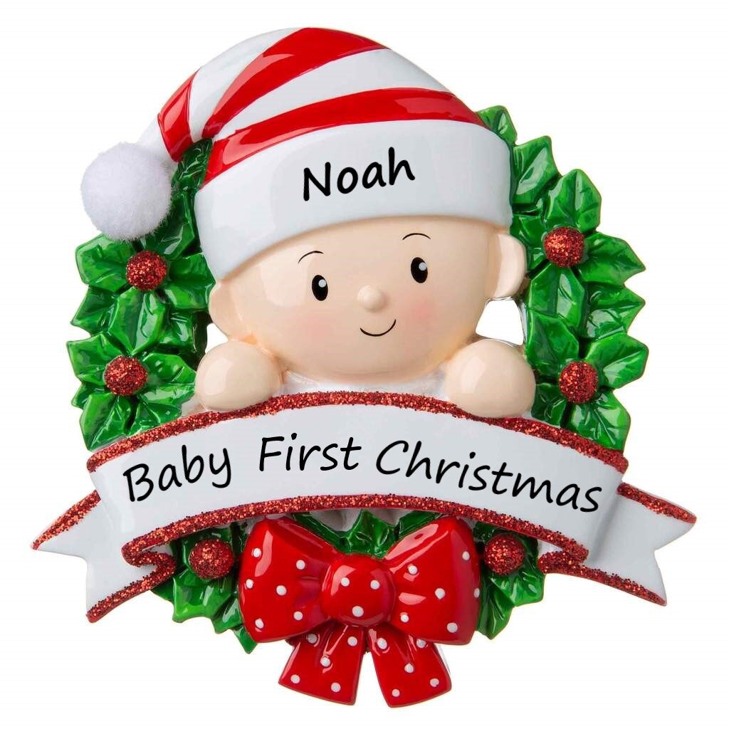Baby Ornament 2024 - Baby First Christmas Ornament 2024- Baby's 1st Christmas Ornament - Newborn Ornament - Pregnancy Gift