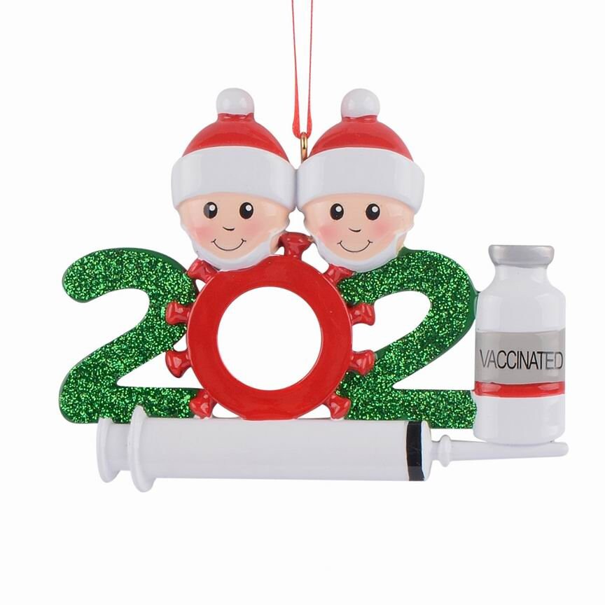2021 Family Vaccine Ornament, Personalize Vaccinated Ornament, 2021 Custom  Christmas  Ornament, Christmas Decoration Mask Family ornament