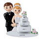 2024 Couple Wedding Personalized Ornament with Cake, 2024 Couple Married with Cake Personalized Ornament, 1st Married Christmas Ornament
