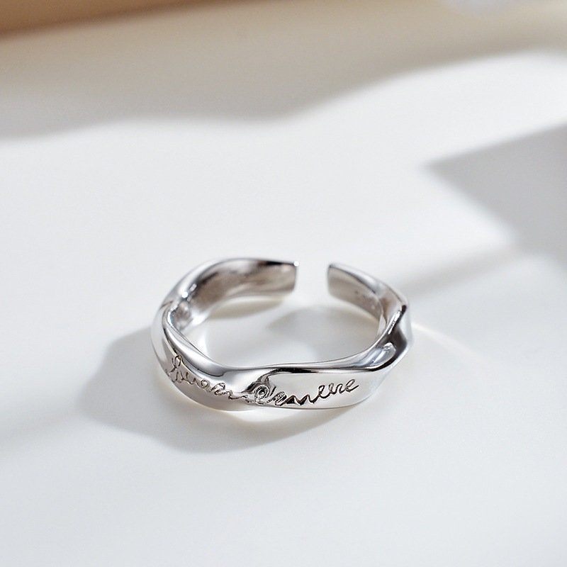 Irregular Wave Ring, Minimalist Gold Adjustable Ring, Asymmetric Ring, Chunky Ring, Hollow Ring, Streetwear Ring, Cool Ring, Fashion Ring