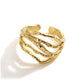 Minimalist Irregular Ring, Lava Ring, Hammered Textured Ring, Chunky Ring, Bold Ring, Unique Statement Ring, Vintage Gold Ring, Crease Ring