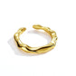 18K Gold Shape  Rings, Minimalist Wave Ring, Wave Ring, Asymmetric Gold Ring, Irregular Wave Gold Ring, Gold Minimalist Ring, Chunky Ring