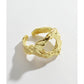 Textured Ring, Lava Ring, Wave Ring, Minimalist Ring, Abstract Ring, Unique Ring, Hammered Ring, Streetwear Ring, Cool Ring, Fashion Ring