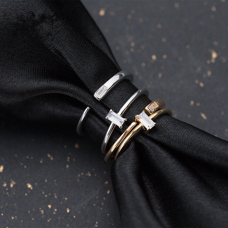 18K Simple Gold Ring, Stacking Rings, Dainty Ring, Band Ring, Delicate Ring, Boho Ring, Knuckle Midi Ring, Simple Thin Rings, Dainty Rings